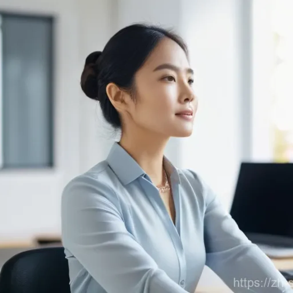 스포츠재활 전문가로서의 소셜 미디어 활용 - **Prompt:** A professional Asian woman in her late 20s or early 30s, dressed in stylish business cas...