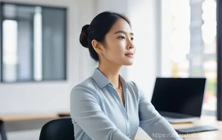 스포츠재활 전문가로서의 소셜 미디어 활용 - **Prompt:** A professional Asian woman in her late 20s or early 30s, dressed in stylish business cas...