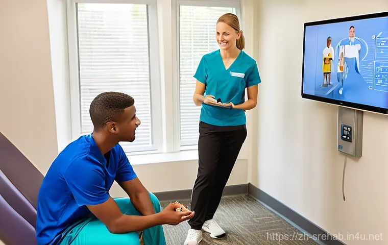 스포츠재활 직무 인터뷰 준비 가이드 - **Prompt:** "A highly skilled male sports rehabilitation therapist, early 30s, with a focused and en...