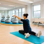 스포츠재활 분야의 여성 전문가 성공 사례 - **Prompt:** A warm and compassionate female rehabilitation expert, in her late 30s, with a kind and ...