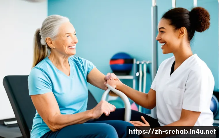 스포츠재활 전문가의 자기소개서 작성 팁 - **Prompt: Empathetic Hands-on Rehabilitation**
    "A compassionate and professional female physical...