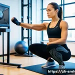 스포츠재활의 기본 운동 분석 - **Prompt:** A detailed, high-angle shot in a brightly lit, state-of-the-art sports biomechanics lab....